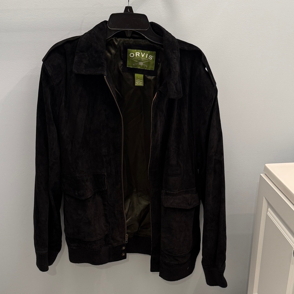 Orvis Men's Black Suede Jacket